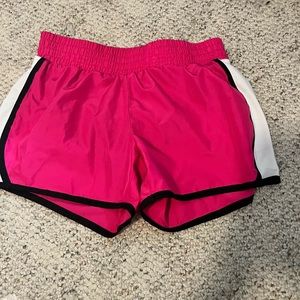 pink short, built in under wear, size 25